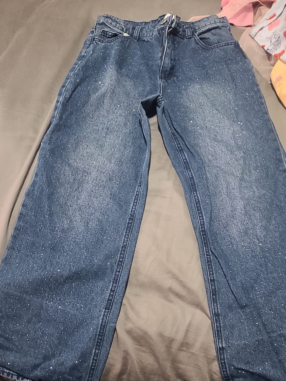 Justice Blue Denim Jeans with Pink Tag